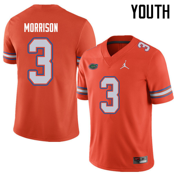 Jordan Brand Youth #3 Antonio Morrison Florida Gators College Football Jerseys Sale-Orange